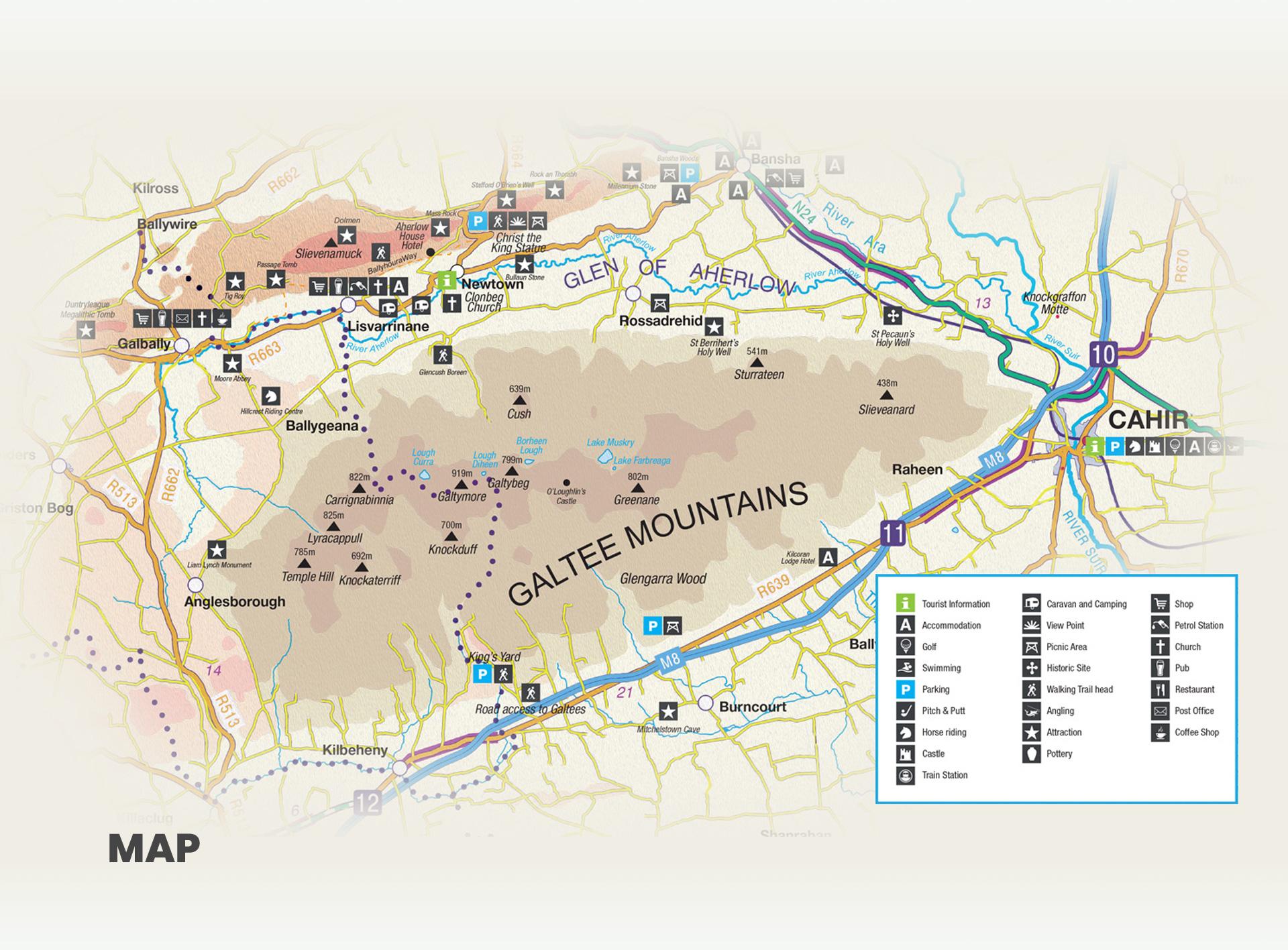 Map of Glen of Aherlow